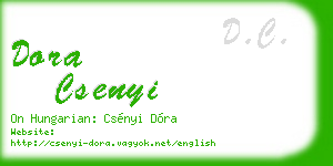 dora csenyi business card